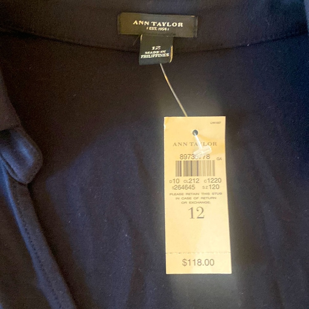 NWT.  Navy wrap dress